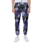 Galaxy Celestial Sun And Moon Print Scuba Joggers