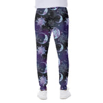 Galaxy Celestial Sun And Moon Print Scuba Joggers