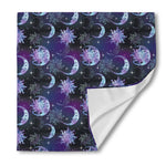 Galaxy Celestial Sun And Moon Print Silk Bandana