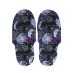 Galaxy Celestial Sun And Moon Print Slippers