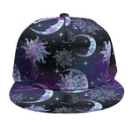 Galaxy Celestial Sun And Moon Print Snapback Cap