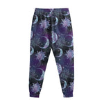 Galaxy Celestial Sun And Moon Print Sweatpants
