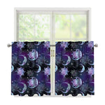 Galaxy Celestial Sun And Moon Print Tier Curtains
