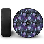 Galaxy Celestial Sun And Moon Print Tire Cover With Camera Hole