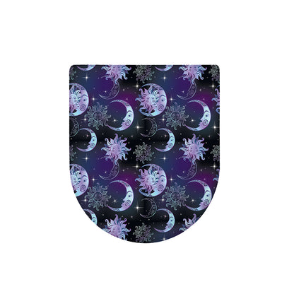 Galaxy Celestial Sun And Moon Print Toilet Lid Cover