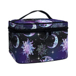 Galaxy Celestial Sun And Moon Print Travel Makeup Bag