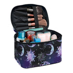Galaxy Celestial Sun And Moon Print Travel Makeup Bag
