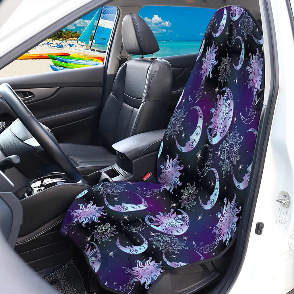 Galaxy Celestial Sun And Moon Print Waterproof Car Seat Cover