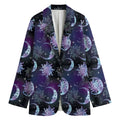 Galaxy Celestial Sun And Moon Print Women's Blazer