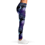 Galaxy Celestial Sun And Moon Print Women's Leggings