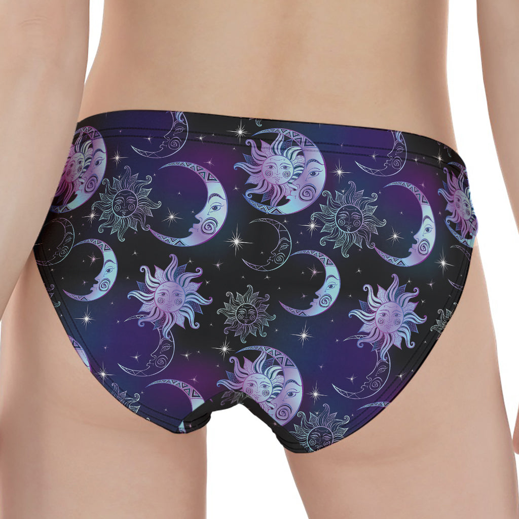 Galaxy Celestial Sun And Moon Print Women's Panties