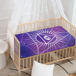 Galaxy Eye of Providence Print Baby Crib Sheet