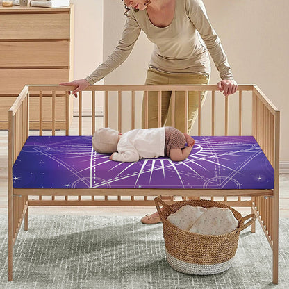 Galaxy Eye of Providence Print Baby Crib Sheet