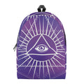Galaxy Eye of Providence Print School Backpack