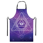 Galaxy Eye of Providence Print Bib Apron With Pocket
