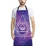 Galaxy Eye of Providence Print Bib Apron With Pocket