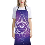 Galaxy Eye of Providence Print Bib Apron With Pocket