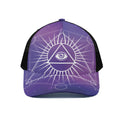 Galaxy Eye of Providence Print Black Mesh Trucker Hat