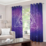 Galaxy Eye of Providence Print Blackout Grommet Curtains