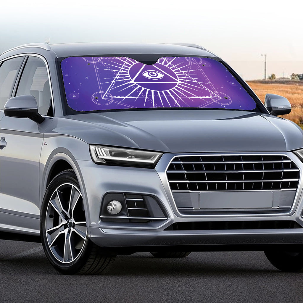 Galaxy Eye of Providence Print Car Windshield Sun Shade