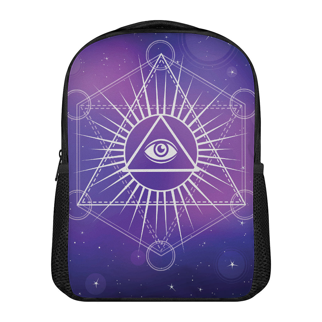 Galaxy Eye of Providence Print Casual Backpack