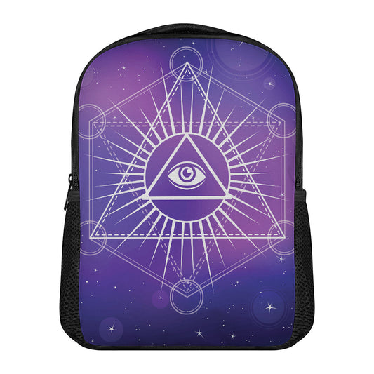 Galaxy Eye of Providence Print Casual Backpack