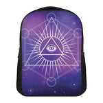 Galaxy Eye of Providence Print Casual Backpack