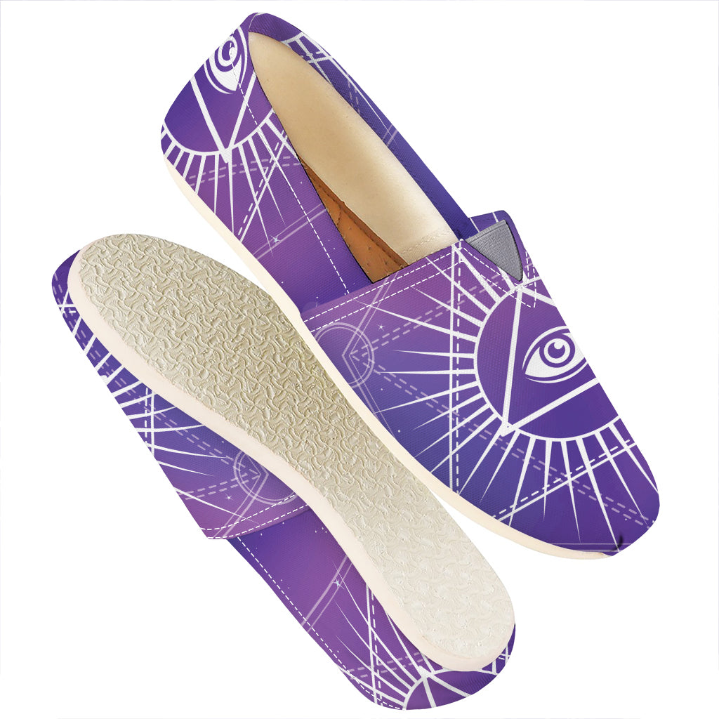 Galaxy Eye of Providence Print Casual Shoes
