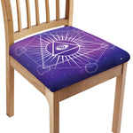 Galaxy Eye of Providence Print Chair Cushion Cover