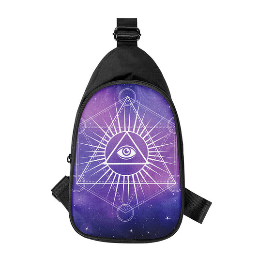 Galaxy Eye of Providence Print Chest Bag