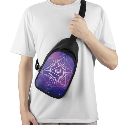 Galaxy Eye of Providence Print Chest Bag