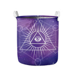 Galaxy Eye of Providence Print Collapsible Laundry Basket