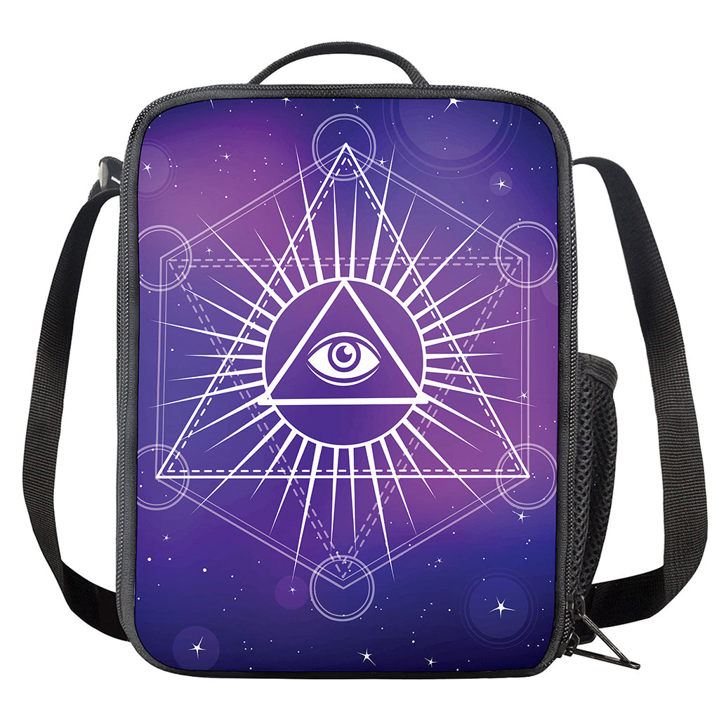 Galaxy Eye of Providence Print Crossbody Lunch Bag