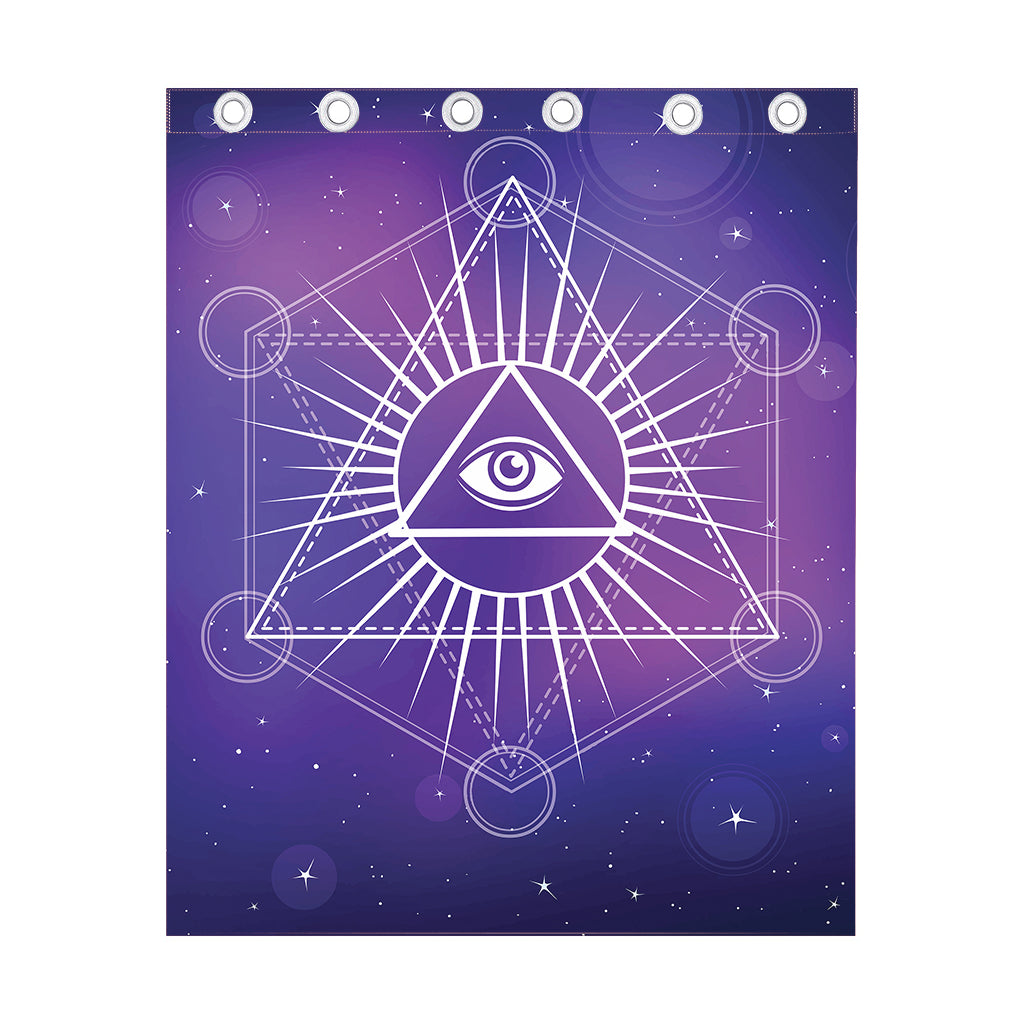 Galaxy Eye of Providence Print Curtain