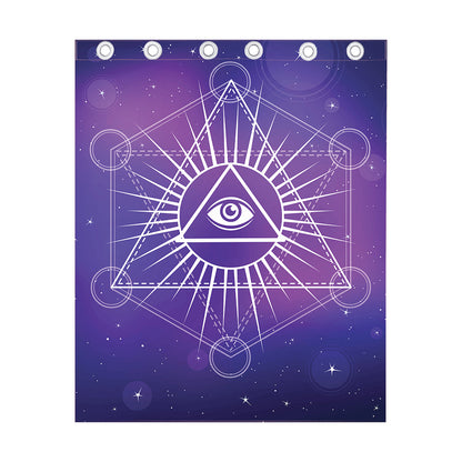 Galaxy Eye of Providence Print Curtain