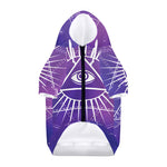 Galaxy Eye of Providence Print Dog Zip Up Hoodie