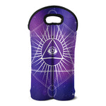 Galaxy Eye of Providence Print Double Neoprene Wine Tote