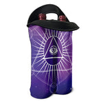 Galaxy Eye of Providence Print Double Neoprene Wine Tote