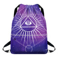 Galaxy Eye of Providence Print Drawstring Backpack