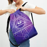 Galaxy Eye of Providence Print Drawstring Backpack