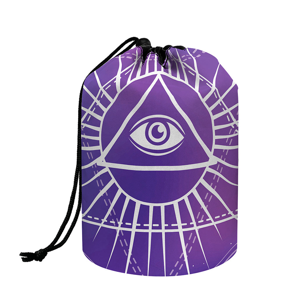 Galaxy Eye of Providence Print Drawstring Makeup Bag
