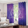 Galaxy Eye of Providence Print Extra Wide Grommet Curtains
