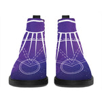 Galaxy Eye of Providence Print Flat Ankle Boots