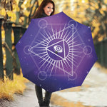 Galaxy Eye of Providence Print Foldable Umbrella