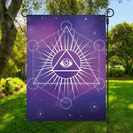 Galaxy Eye of Providence Print Garden Flag