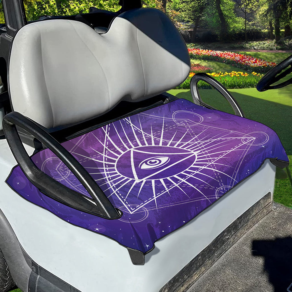 Galaxy Eye of Providence Print Golf Cart Seat Cover
