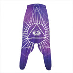 Galaxy Eye of Providence Print Hammer Pants