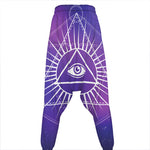 Galaxy Eye of Providence Print Hammer Pants