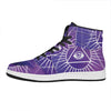 Galaxy Eye of Providence Print High Top Leather Sneakers