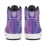 Galaxy Eye of Providence Print High Top Leather Sneakers